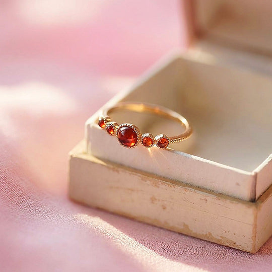 Elysia Bezel-Set Crimson Five-Stone | Women&