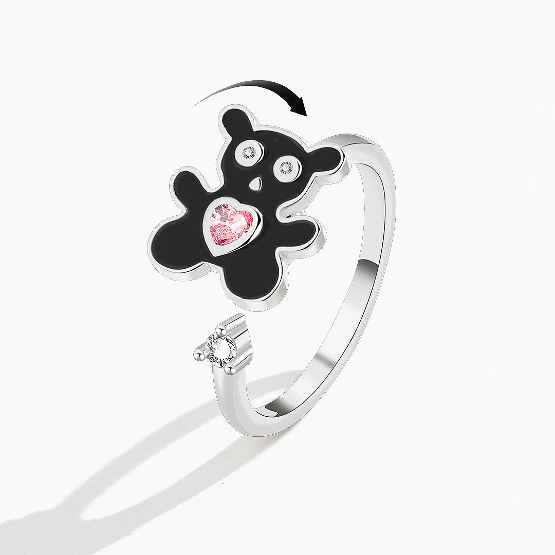 Luxe9173 Happy Bear Rotating Ring