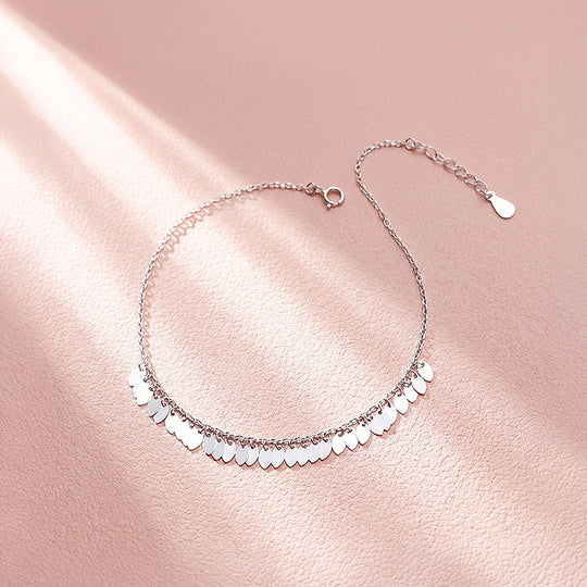 Cascading Teardrop Scale Fringe | Anklet | Luxe9237