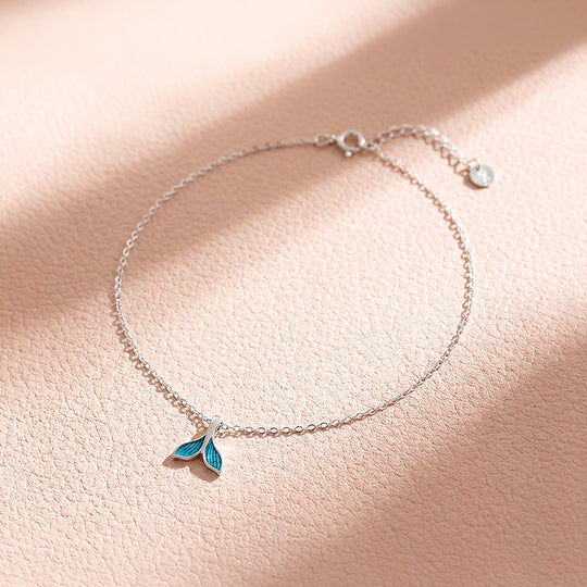 Blue Enamel Mermaid Tail Charm | Anklet | Luxe9241