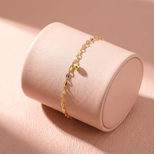 Mini Bead Charm &amp; Sequined Chain | Anklet | Luxe9245