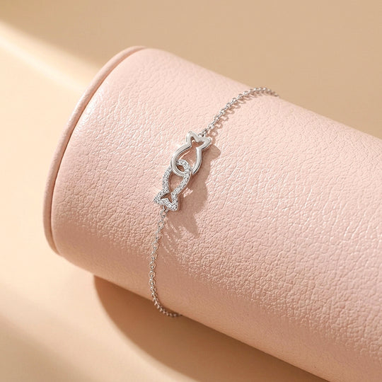 Interlocking Fish Motif | Anklet | Luxe9252