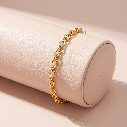 Interlocking Oval Chain | Anklet | Luxe9268