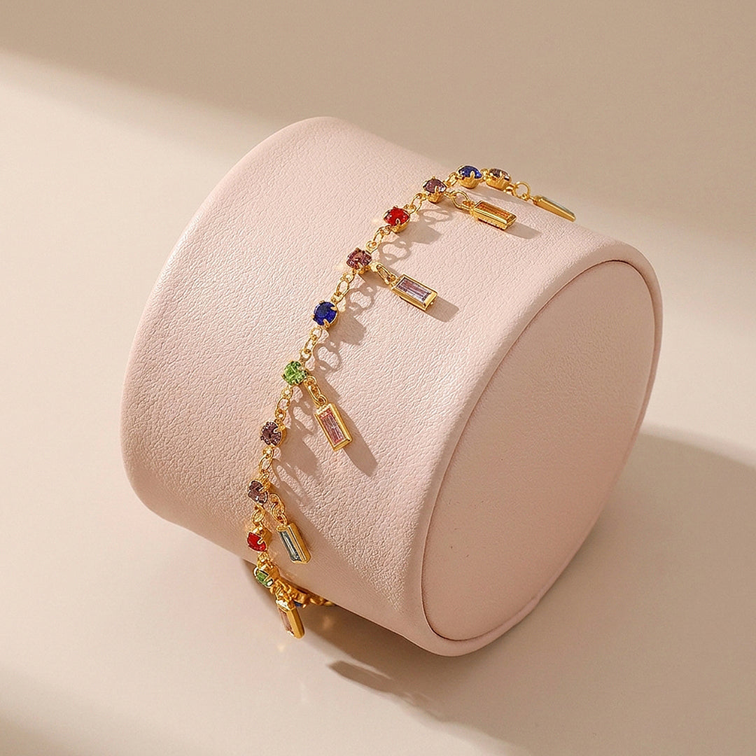 Rainbow Crystal Drop | Anklet | Luxe9269