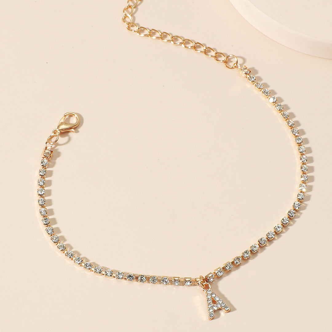 Luxe9275 - Alphabet Tennis Anklet