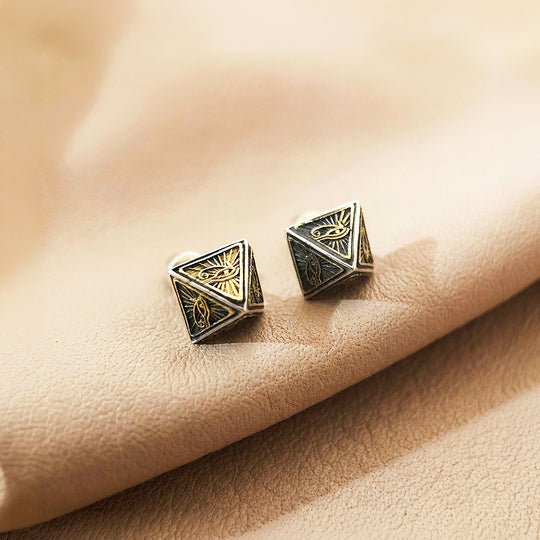 Eye of Horus Pyramid Stud | Men&