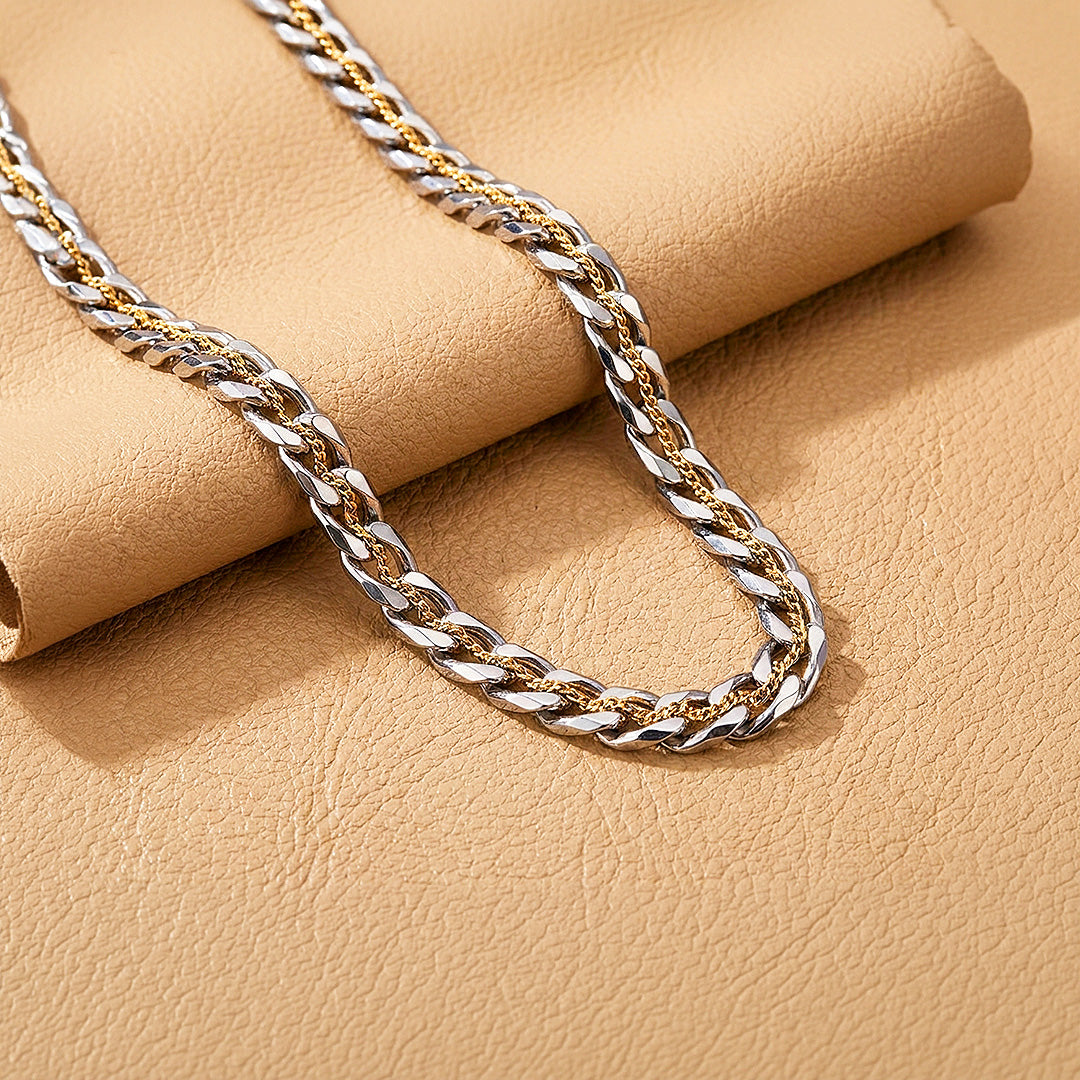 Two-Tone Cuban Link &amp; Rope Chain | Men&