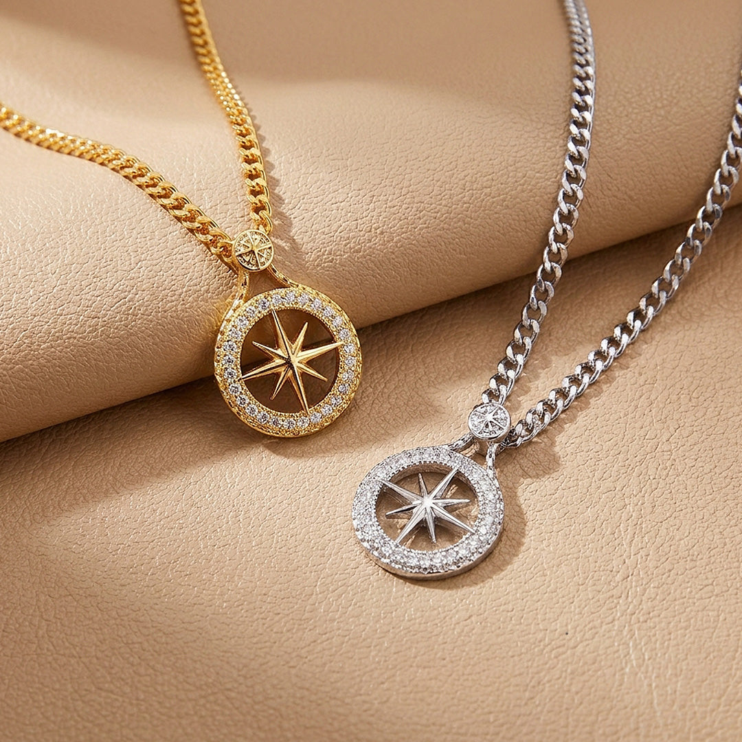 North Star Compass Pendant | Men&
