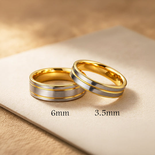 Mintage | Tungsten Couple Rings | Gold &amp; Silver Wedding Bands - Ring | Singapore Jewellery, Wedding Rings &amp; Gifts | Same Day Delivery | Tiara.com.sg