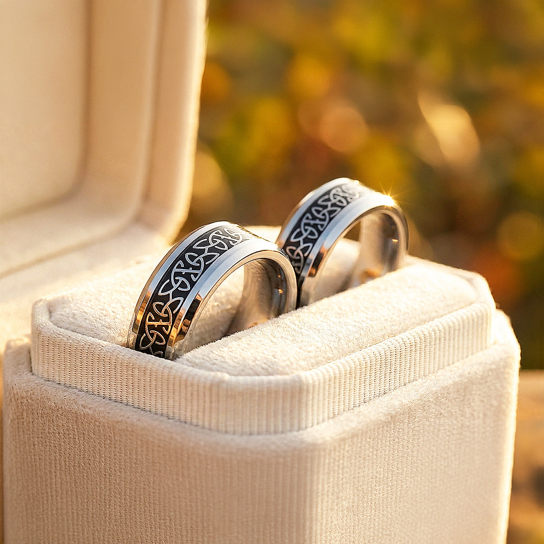 Nirvana | Tungsten Couple Rings | Silver Wedding Bands - Ring | Singapore Jewellery, Wedding Rings &amp; Gifts | Same Day Delivery | Tiara.com.sg