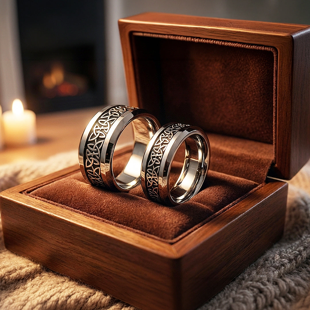 Nirvana | Tungsten Couple Rings | Silver Wedding Bands - Ring | Singapore Jewellery, Wedding Rings & Gifts | Same Day Delivery | Tiara.com.sg