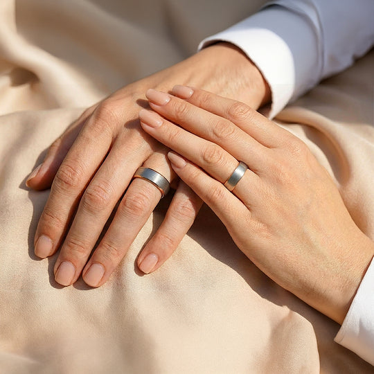 Noble | Tungsten Couple Rings | Silver Wedding Bands - Ring | Singapore Jewellery, Wedding Rings &amp; Gifts | Same Day Delivery | Tiara.com.sg