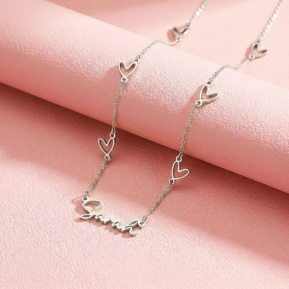 Heart Accent Name Necklace | Personalised Necklace | Nova 1040