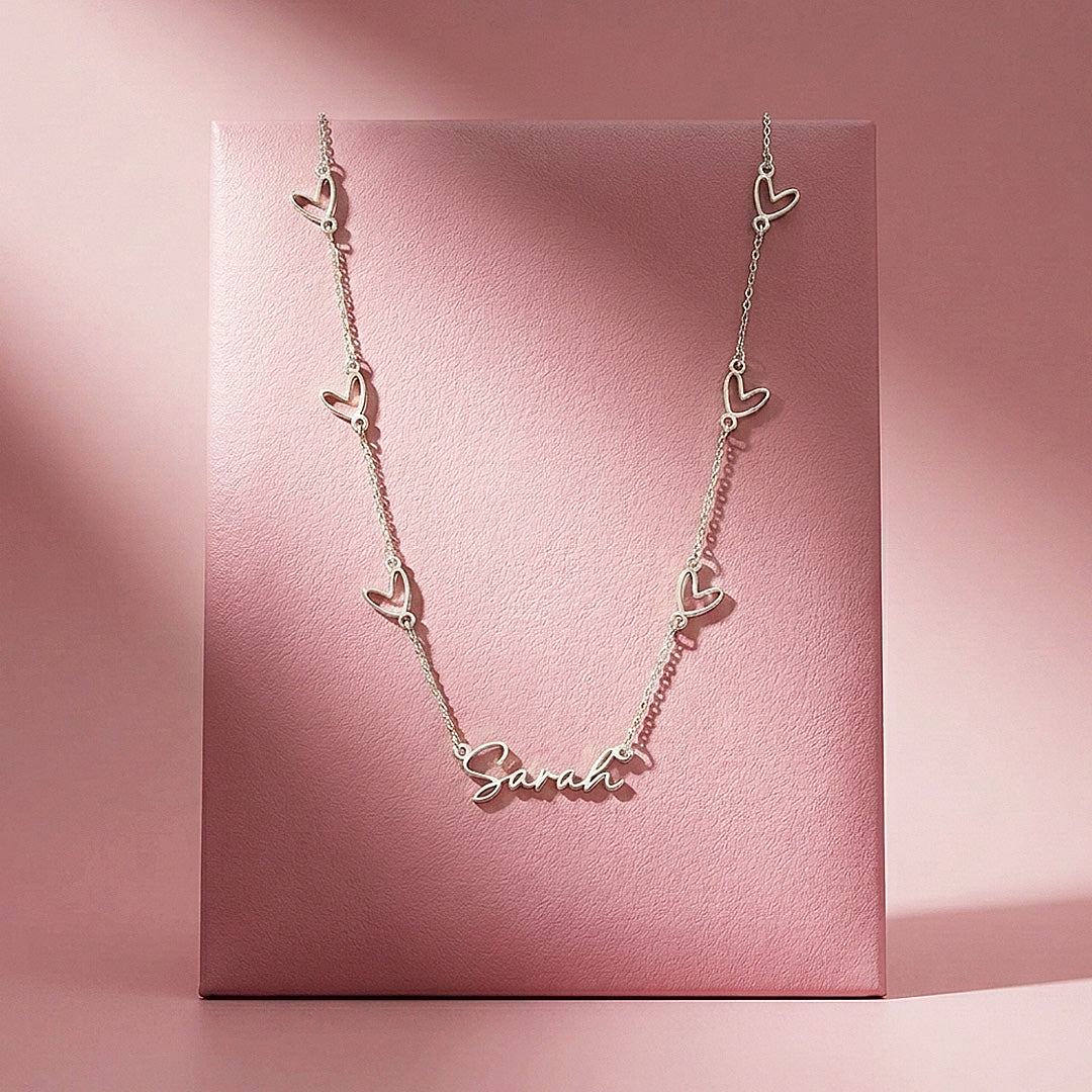 Heart Accent Name Necklace | Personalised Necklace | Nova 1040