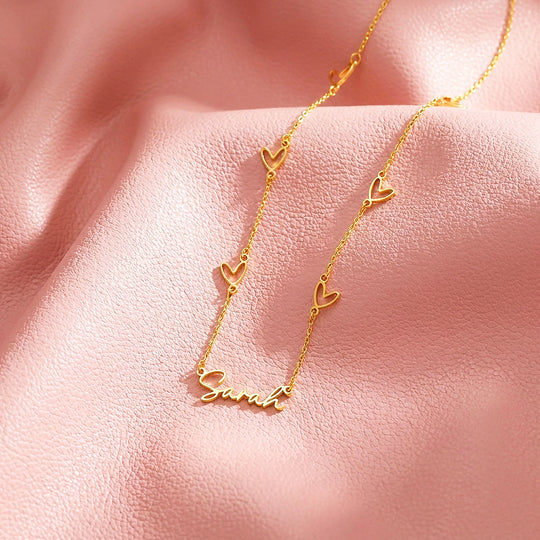 Heart Accent Name Necklace | Personalised Necklace | Nova 1040