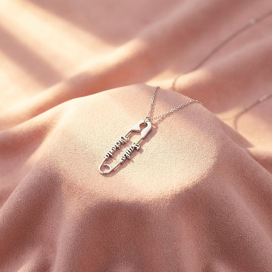 Safety Pin Necklace | Personalised Necklace | Nova1047
