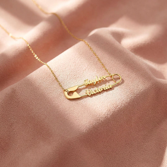 Safety Pin Necklace | Personalised Necklace | Nova1047