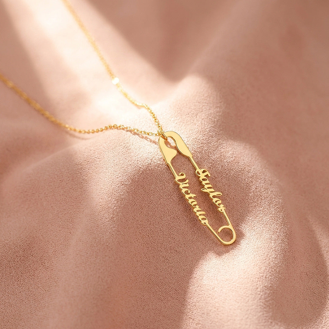 Safety Pin Necklace | Personalised Necklace | Nova1047