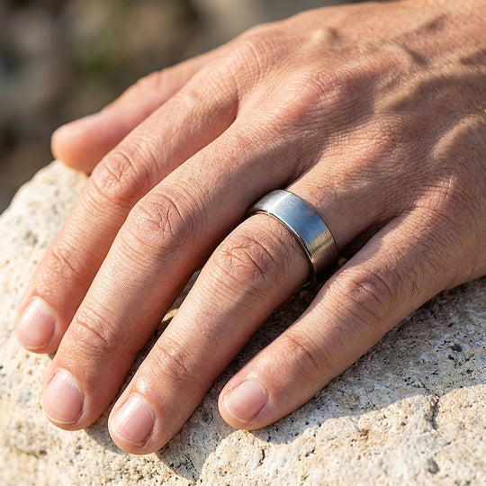 Opulent Brushed Domed Tungsten Carbide Ring - Ring | Singapore Jewellery, Wedding Rings &amp; Gifts | Same Day Delivery | Tiara.com.sg
