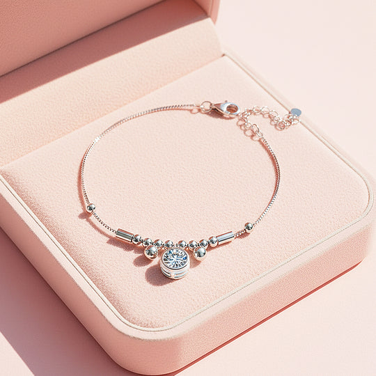Bezel Geometric Charm Bracelet | Moissanite | Prm9163 - Bracelets | Singapore Jewellery, Wedding Rings &amp; Gifts | Same Day Delivery | Tiara.com.sg