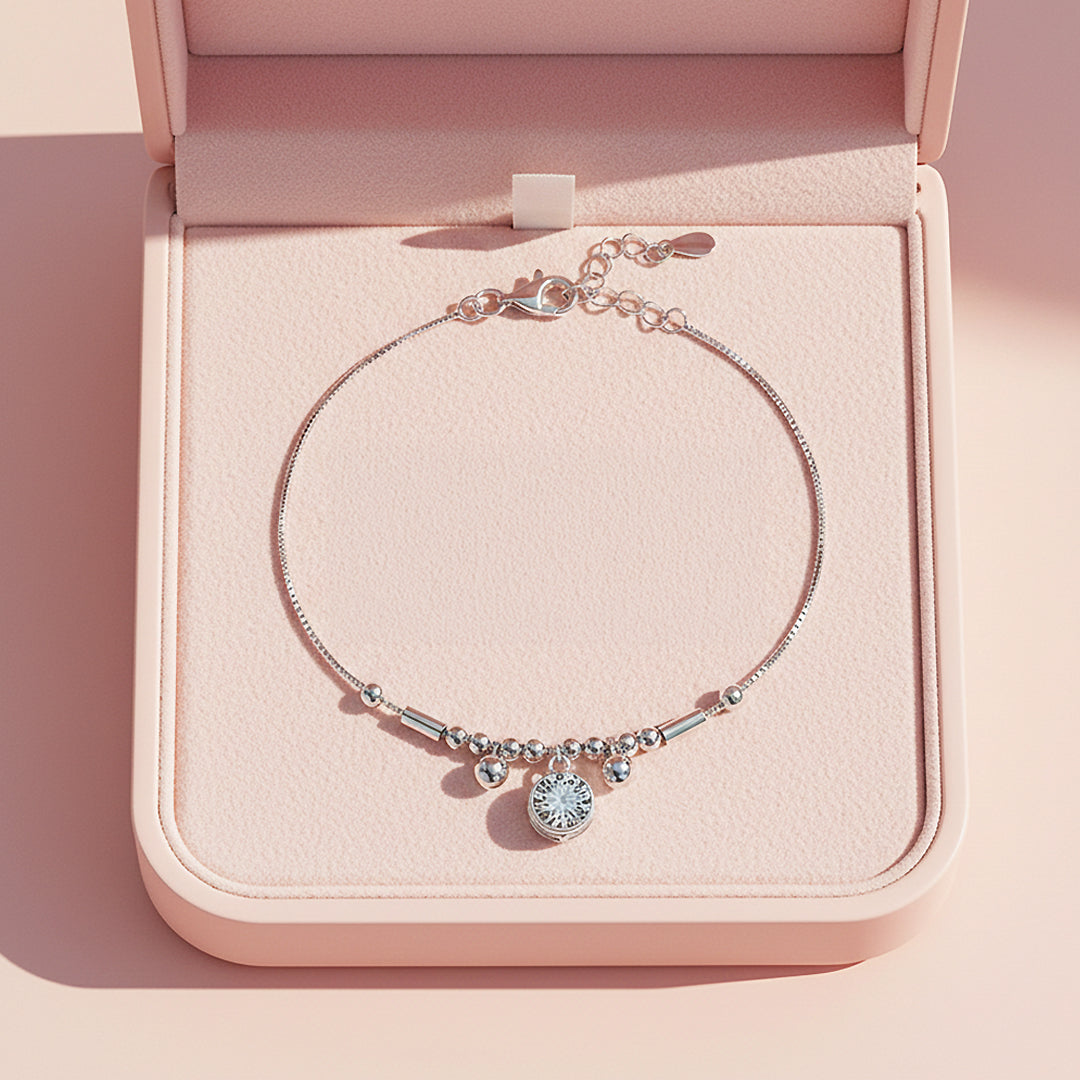 Bezel Geometric Charm Bracelet | Moissanite | Prm9163 - Bracelets | Singapore Jewellery, Wedding Rings &amp; Gifts | Same Day Delivery | Tiara.com.sg