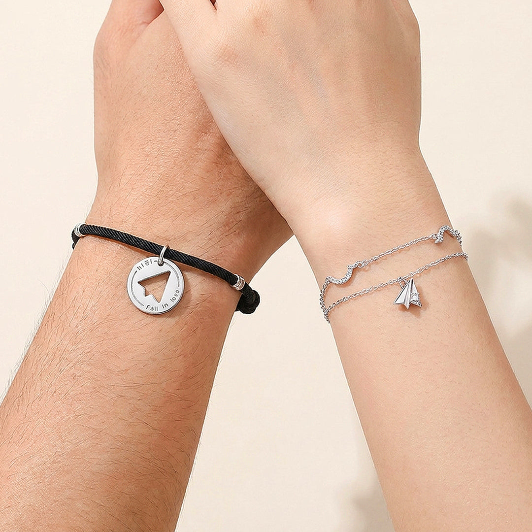 Paper Plane | Couple Bracelets