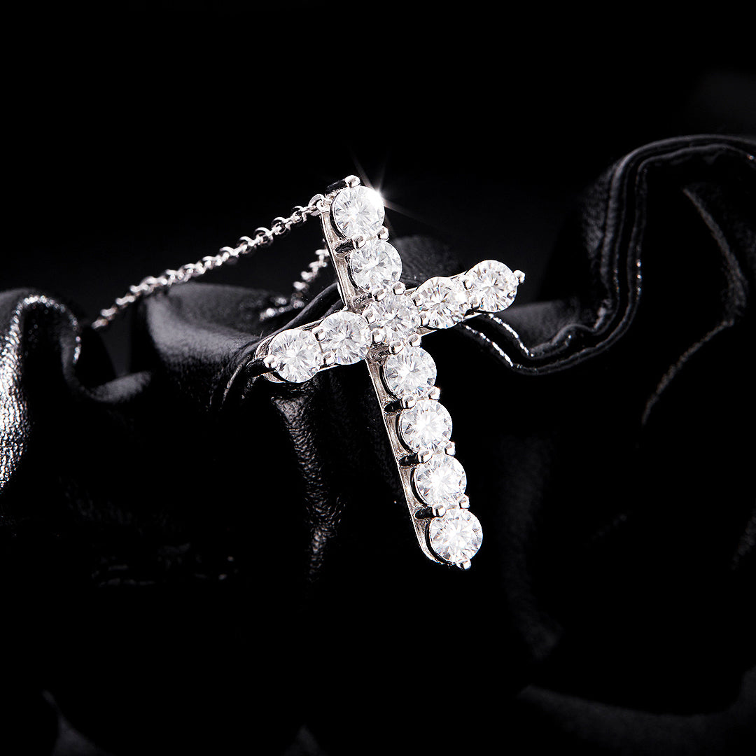 Prm2002: The Moissanite Eternal Cross Necklace