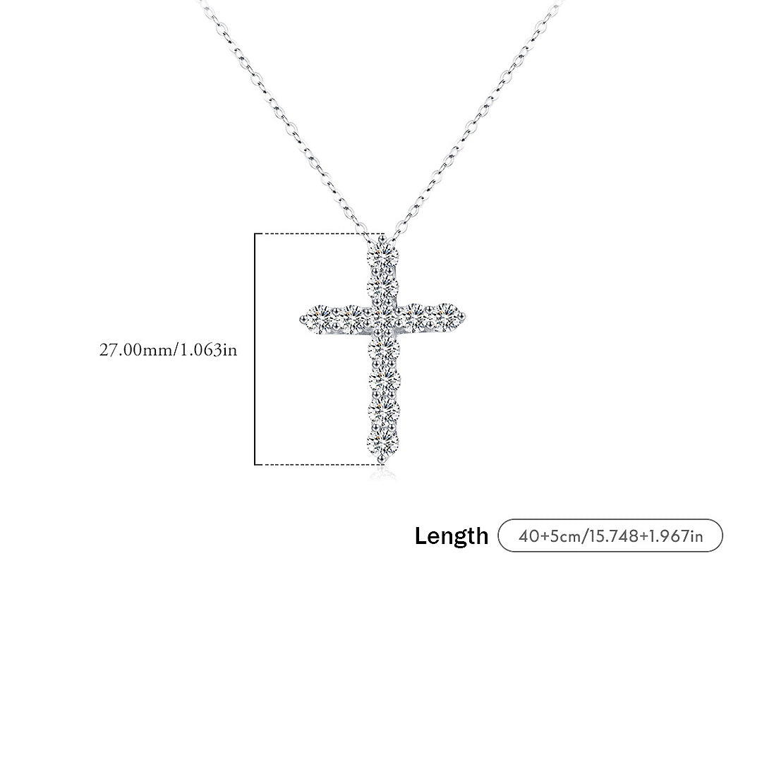 Prm2002: The Moissanite Eternal Cross Necklace