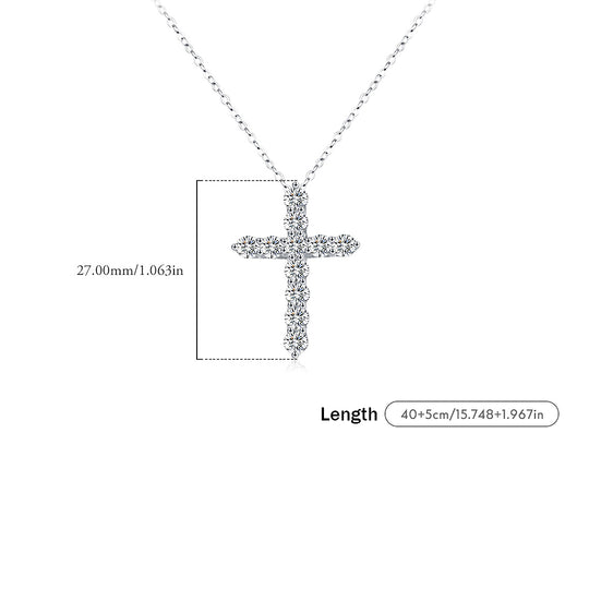 Prm2002: The Moissanite Eternal Cross Necklace