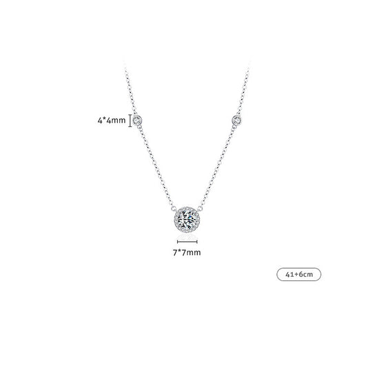Prm2007: The Moissanite Radiant Horizon Necklace