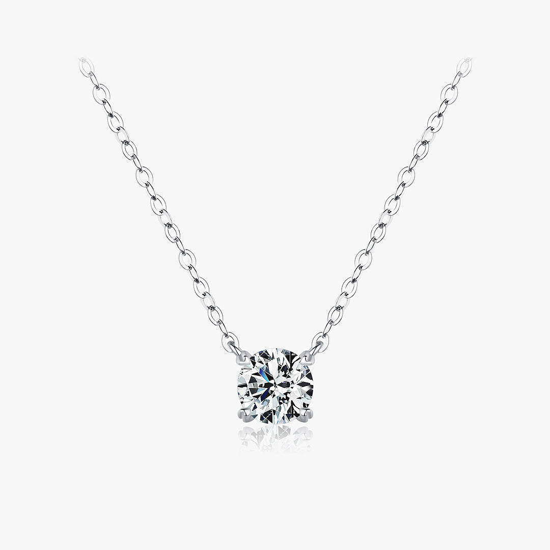 Prm2009: The 0.8 Carat Moissanite Solitaire Brilliance Necklace