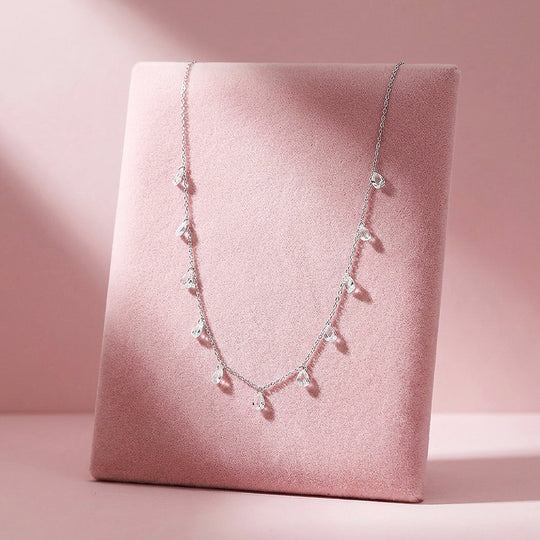 Teardrop Fringe Charm Necklace | Prm2011