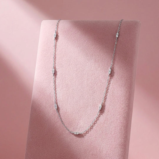 Horizontal Marquise Station Necklace | Prm2012