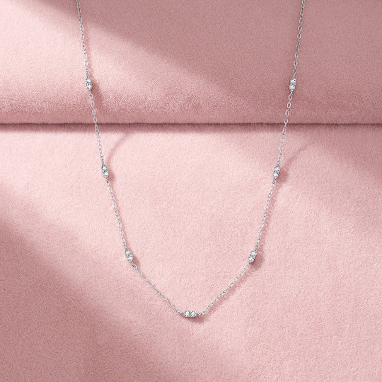 Horizontal Marquise Station Necklace | Prm2012