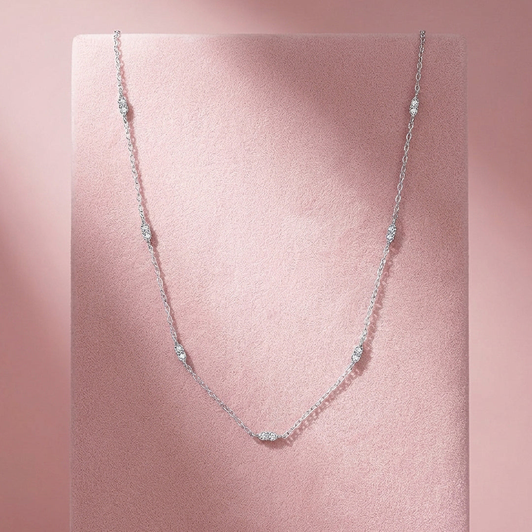 Horizontal Marquise Station Necklace | Prm2012