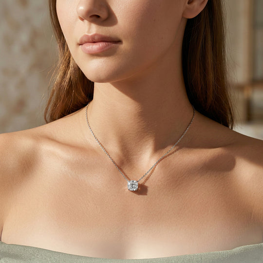 Solitaire Necklace | 925 Sterling Silver | Yellow Rose-Cut | Prm2029 - Ring | Singapore Jewellery, Wedding Rings &amp; Gifts | Same Day Delivery | Tiara.com.sg