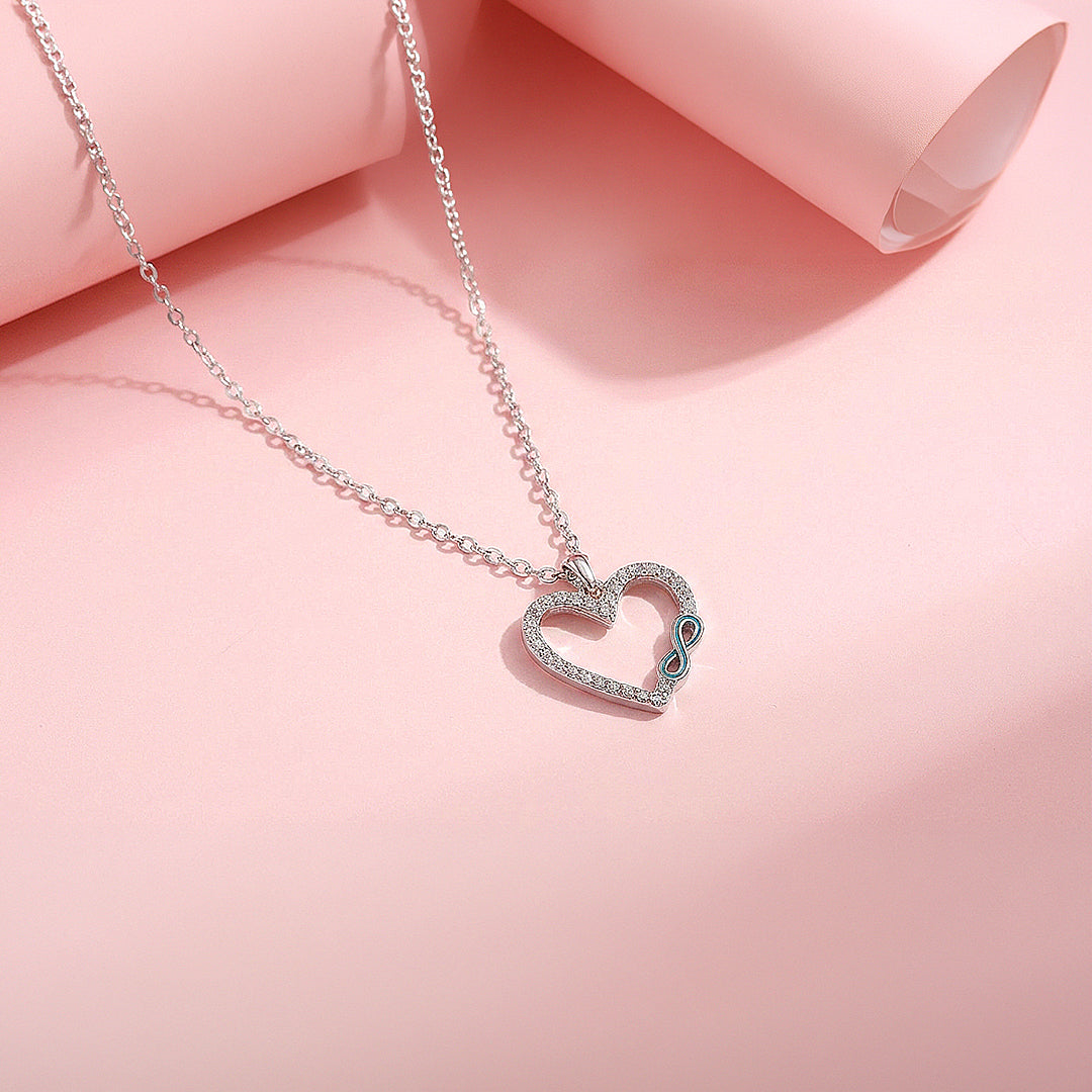 Infinity Heart Necklace | 925 Sterling Silver | Cubic Zirconia | Prm2033 - Ring | Singapore Jewellery, Wedding Rings &amp; Gifts | Same Day Delivery | Tiara.com.sg