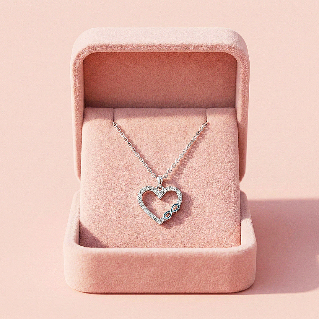 Infinity Heart Necklace | 925 Sterling Silver | Cubic Zirconia | Prm2033 - Ring | Singapore Jewellery, Wedding Rings &amp; Gifts | Same Day Delivery | Tiara.com.sg
