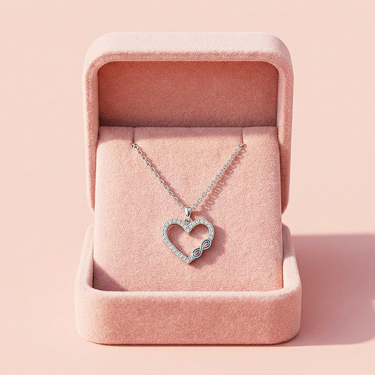 Infinity Heart Necklace | 925 Sterling Silver | Cubic Zirconia | Prm2033 - Ring | Singapore Jewellery, Wedding Rings &amp; Gifts | Same Day Delivery | Tiara.com.sg