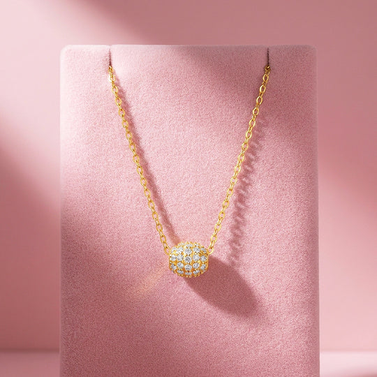 Pavé Cube Moissanite Necklace | PRM2064