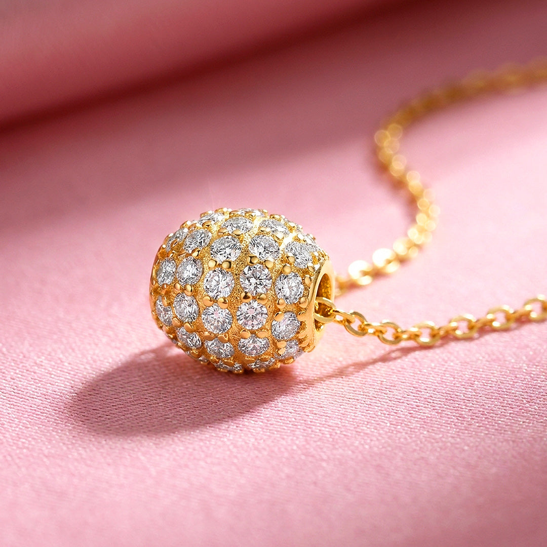Pavé Cube Moissanite Necklace | PRM2064
