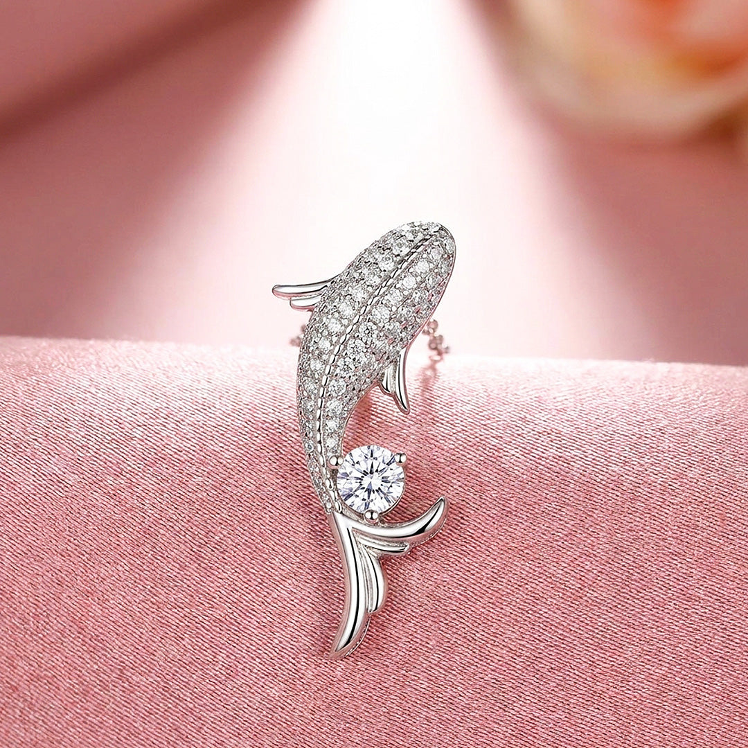 Koi Carp Moissanite 925 Silver Necklace | PRM2071