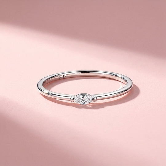 Marquise Solitaire Ring | Moissanite | 925 Sterling Silver | Prm5003