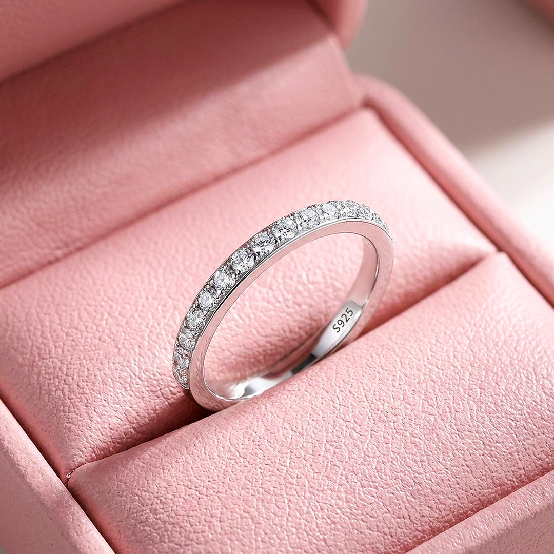 Pavé Eternity Band Ring | Moissanite | 925 Sterling Silver | Prm5032