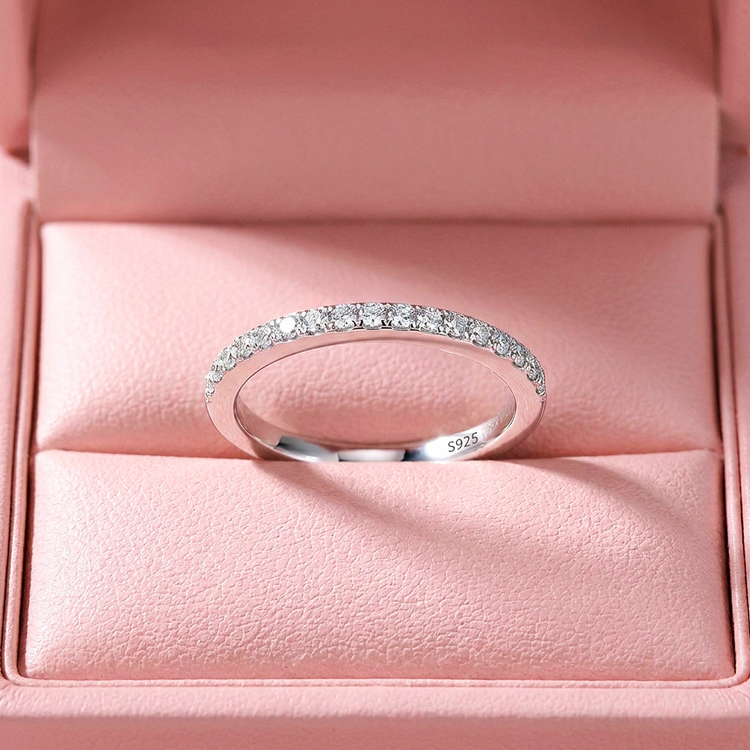 Pavé Eternity Band Ring | Moissanite | 925 Sterling Silver | Prm5032