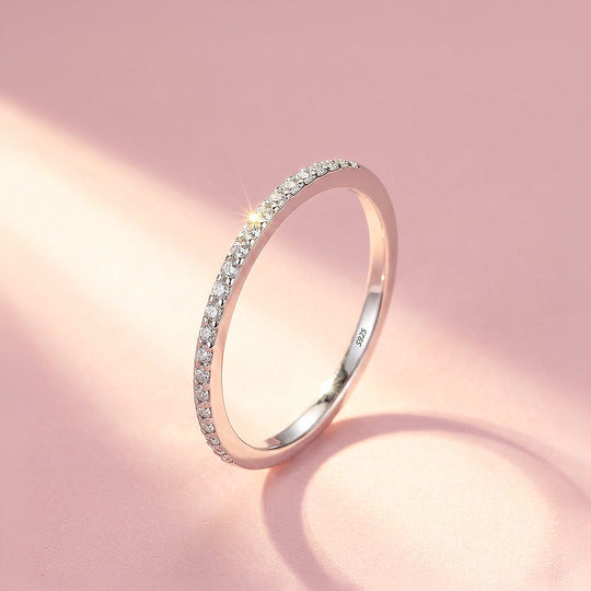Pavé Eternity Band Ring | Moissanite | 925 Sterling Silver | Prm5032