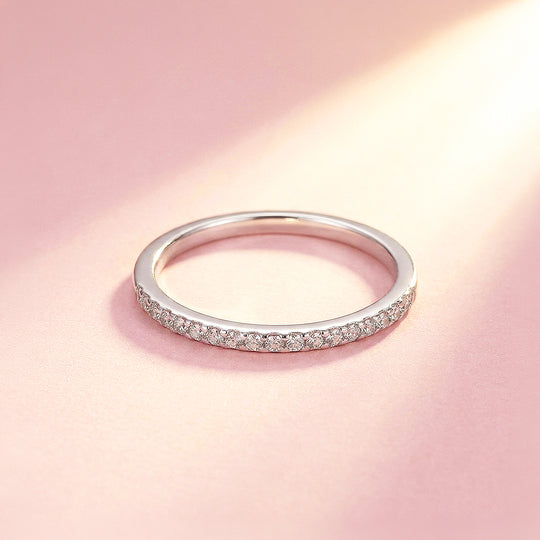 Pavé Eternity Band Ring | Moissanite | 925 Sterling Silver | Prm5032