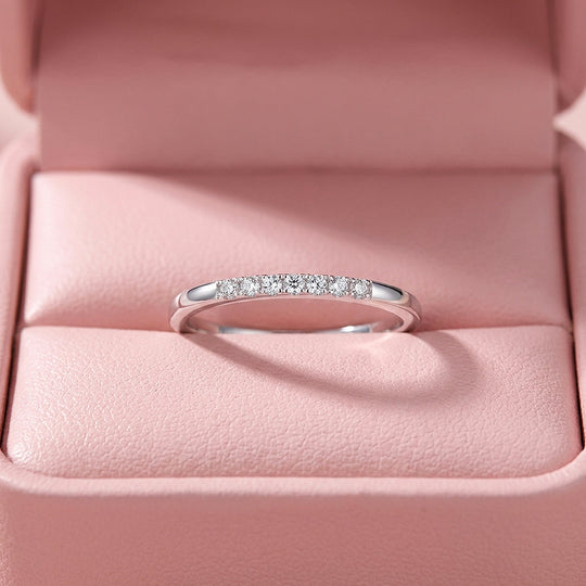 Pavé Front Band Ring | Diamond Simulant | 925 Sterling Silver | Prm5016
