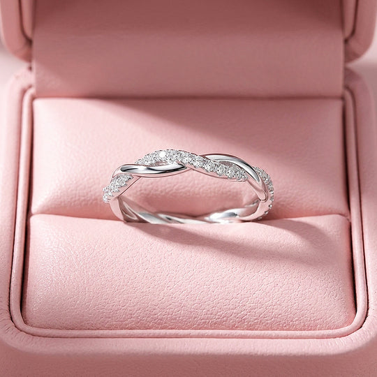 Twisted Vine Moissanite Silver Women Ring | Prm5038