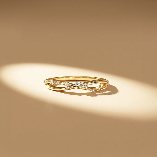 Twisted Moissanite Infinity Band Ring | 925 Sterling Silver | PRM5046